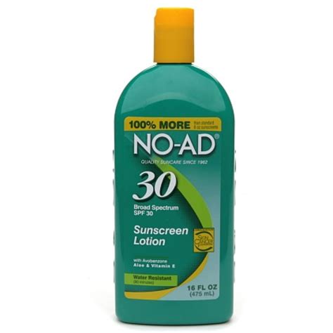 No Ad Sunscreen Lotion Spf 30 16 Oz Pack Of 2