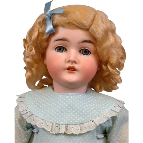 Bright In Blue Queen Louise Armand Marseille 235 Antique Bisque Doll