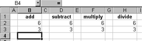 excel worksheet writing equations