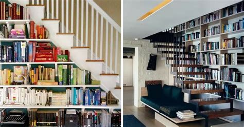 Maximize Every Inch Of Space By Lining Your Stairs With Books