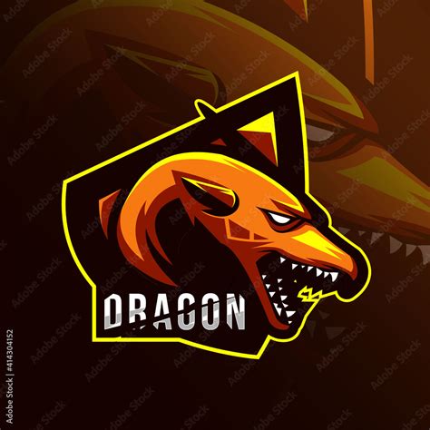 Dragon Mascot Logo Esport Design Stock Vector Adobe Stock