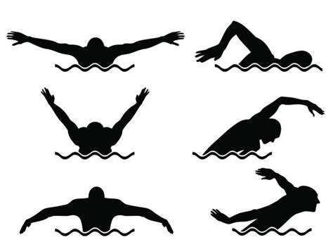 Swimming Silhouettes Illustrations Royalty Free Vector Graphics And Clip