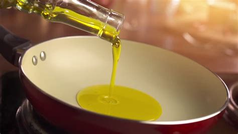 Oil Is Pouring Into Pan Stock Footage Video 5251115 Shutterstock