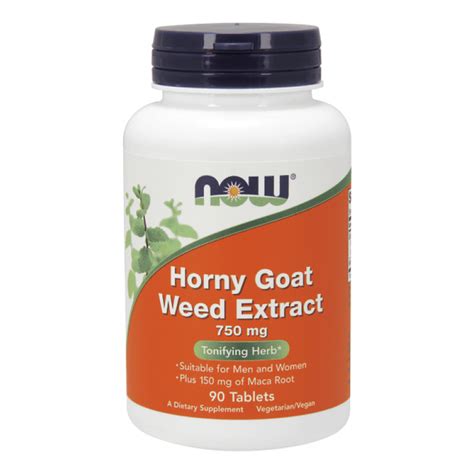 Now Foods Horny Goat Weed Extract 750mg 90 Tab Mz Store