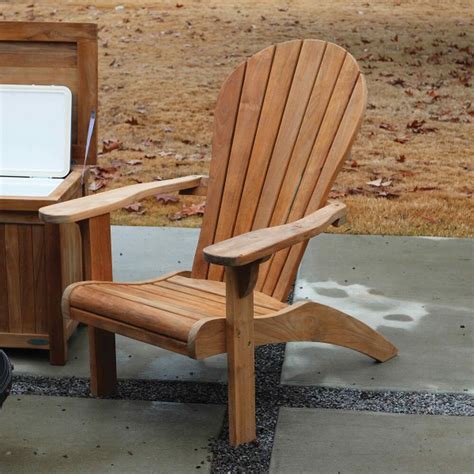 Grade A Teak Adirondack Chair Modern Wood Backyard Outdoor Patio