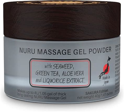 Amazon Com Sakura Edition Nuru Massage Gel Powder G Aloe Vera Seaweed Liquorice Green