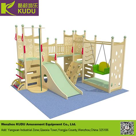 Wood Indoor Kids Backyard Playground Slide Equipment Prices For