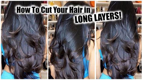 Cut your hair against the direction of your hair growth, starting from the bottom and moving clippers upwards. How To Cut Your Own Hair in Layers at Home │ DIY Layers ...