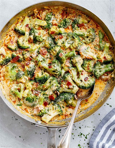 Creamy Garlic Parmesan Broccoli Recipe With Bacon Creamy Broccoli Recipe Eatwell