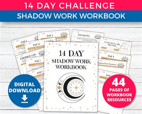 14 day shadow work challenge workbook journals with dragons