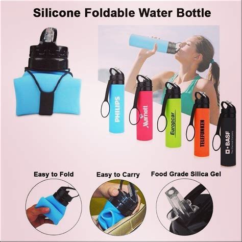 Your Brand Seen Often With The Useful Silicone Foldable 20 Oz Water