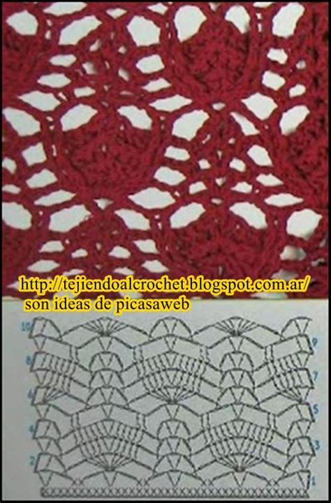 Puntos Para Tejer A Crochet Con Sus Diagramapatronesesquemas