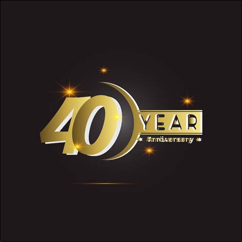 Premium Vector 40 Year Anniversary Logo Vector Template Design
