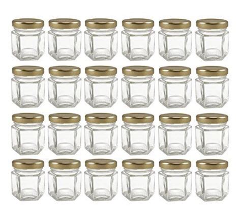 New 24 Mini Hexagon Glass Jars 1 5oz Hex Jar Bulk Value Pack Of 24 Ebay