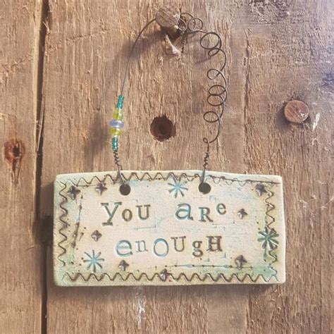 Handmade Decorative Ceramic Hanging Plaque You Are Etsy Ceramic