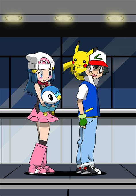 Pikachu Dawn Ash Ketchum And Piplup Pokemon And 3 More Drawn By