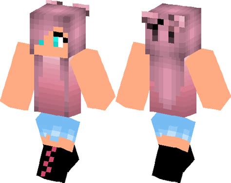 Pink Loving Girl Bow Added Minecraft Skin Minecraft Hub