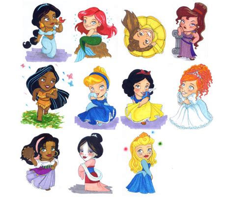 Chibi Princesses Disney Princess Fan Art 25129173 Fanpop