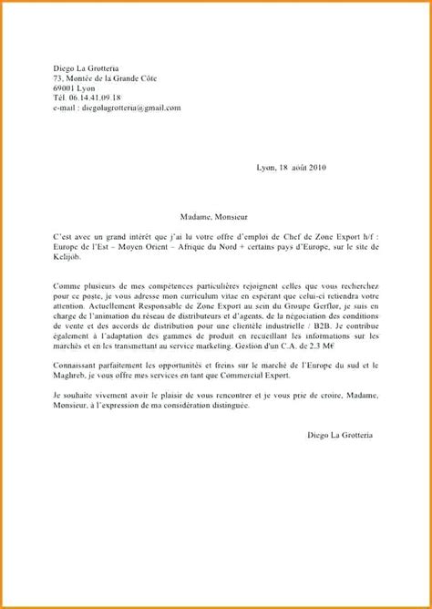 lettre de motivation pour cadre commercial - Modele de ...
