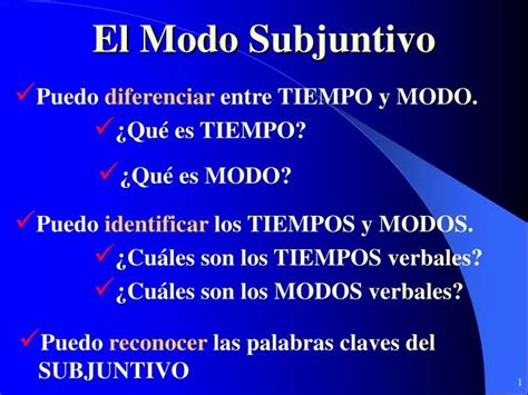 Ppt El Modo Subjuntivo Powerpoint Presentation Free Download Id