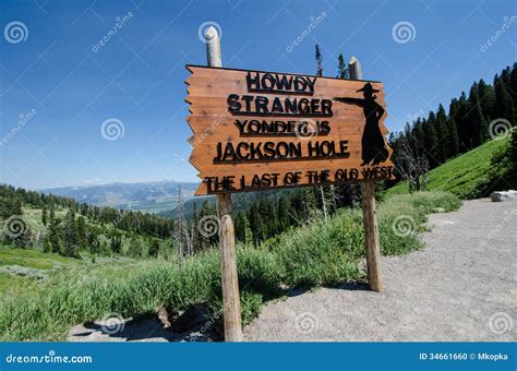Jackson Hole Wyoming Welcome Sign Image éditorial Image Du étranger