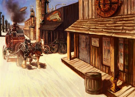 Old West Town Painting At Explore Collection Of