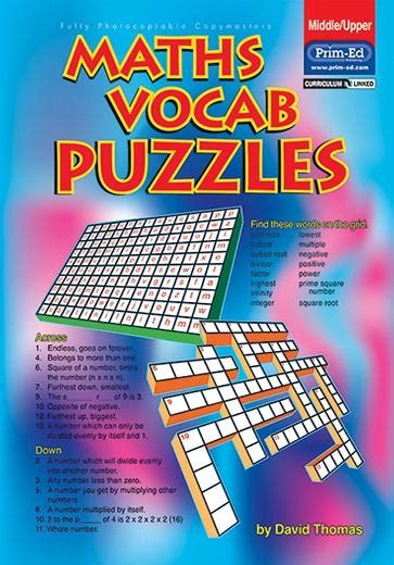 Maths Vocab Puzzles Mathematics Year 1 Primary 2 Year 2