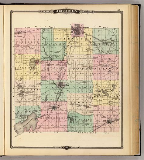 Map of Jefferson County, State of Wisconsin. - David Rumsey Historical ...
