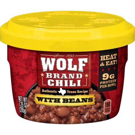 Wolf Brand Chili With Beans Microwavable Bowls 725 Oz Harris Teeter