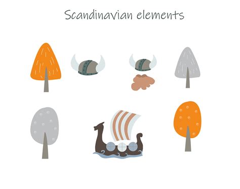 Scandinavian Style Clipart Scandi Digital Paper Watercolor Etsy