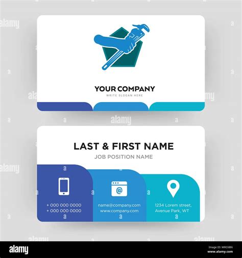 Plumber Business Card Design Template Visiting For Your Company