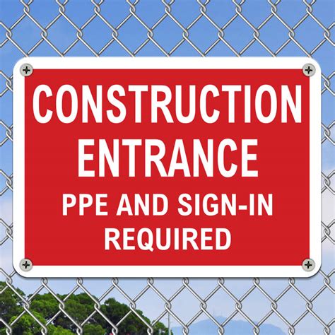 Construction Entrance Ppe Required Sign G2703 By