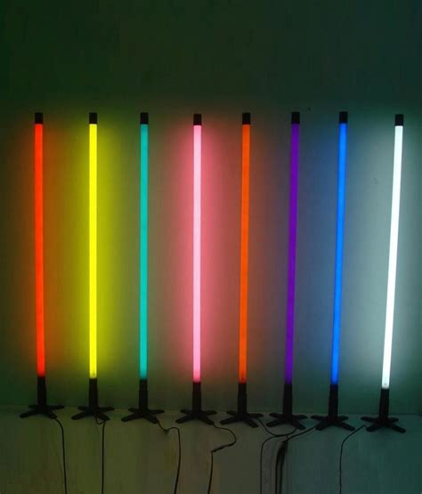 Neon Tube Floor Lamp In Five Colours Diy Floor Lamp Neon Lamp Room Lamp