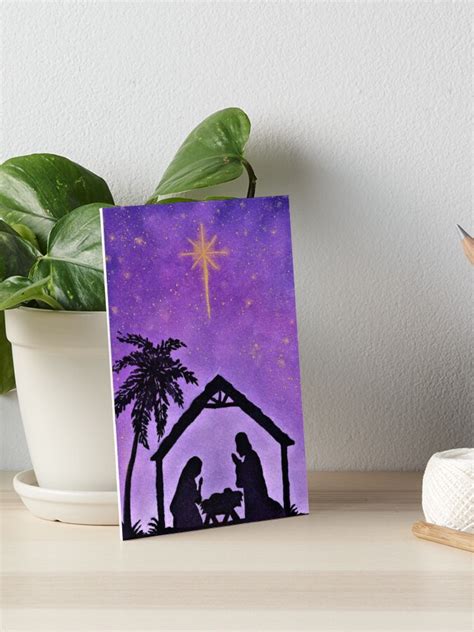 5x7 Silent Night Holy Night Watercolor Painting Painting Art