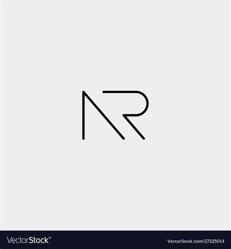 Letter Nr Ar R N Logo Design Simple Vector Image On Vectorstock N