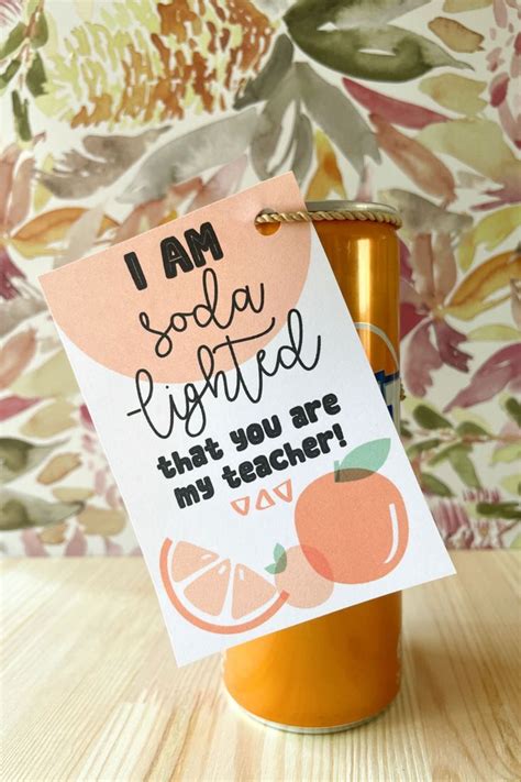 Soda Teacher Appreciation Printable I Am Soda Lighted That Etsy