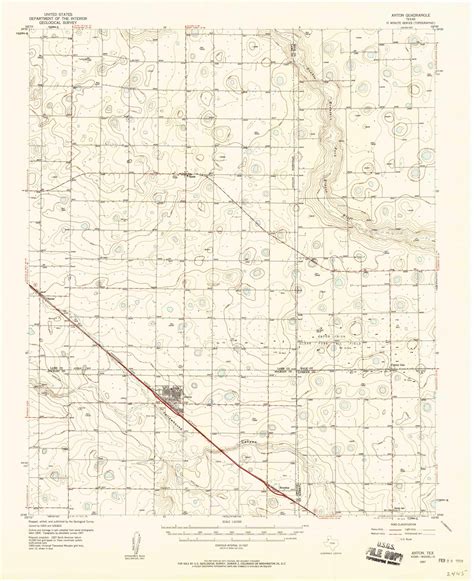 Anton Texas 1957 1958 Usgs Old Topo Map Reprint 15x15 Tx Quad 105727