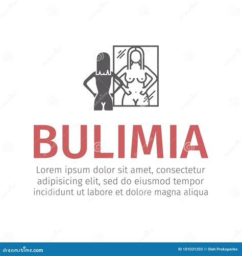 Bulimia Anorexia Flat Icon Stock Vector Illustration Of Illness