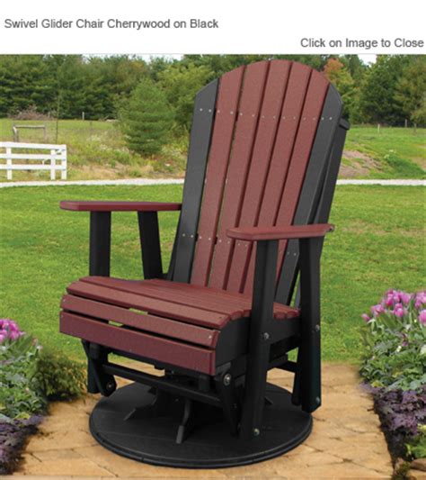 Poly outdoor chairs & seating. Luxury Poly Furniture Adirondack Swivel Glider Chair