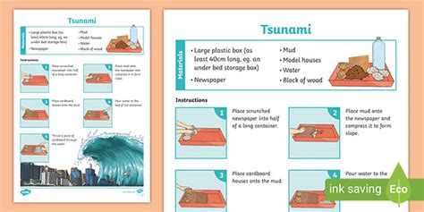 Tsunami Experiment Instructions Sheet Teacher Made