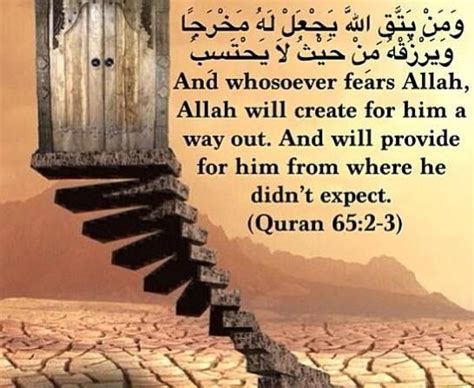 And Whosoever Fears Allah Allah Will Create For Him A Way Out
