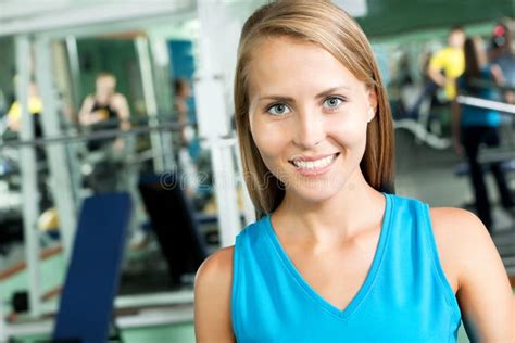 Fitness Woman Standing In The Gym Stock Image Image Of Caucasian