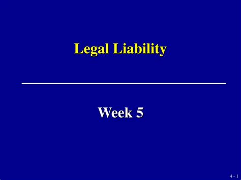 Ppt Legal Liability Powerpoint Presentation Free Download Id263771