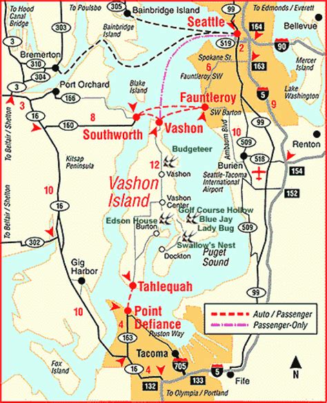 Washington State Ferries Map Printable Map