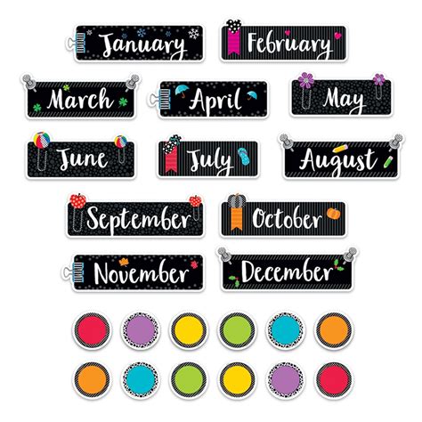 Bold And Bright Months Of The Year Mini Bulletin Board Creative Teaching