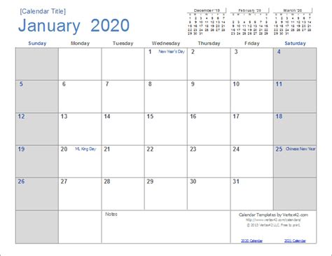 Impressive Calendar Template Excel 2020 Cost Model Inventory Software In