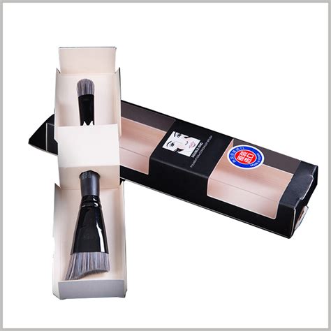 Single Cosmetic Brush Packaging Boxes With Windows