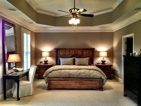 A tray ceiling (a ceiling with. Master Suite with trey ceiling, sitting area and elegant ...