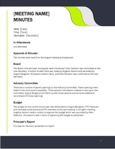 How to write agendas and meeting minutes tabitha hart department of communication studies san josé state university lesson: Minute Writing On Health Department Pdf : Mem0dhgoryj5bm ...