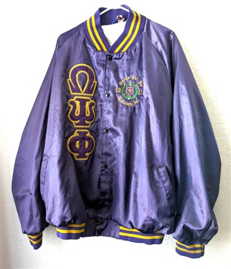 Omega Psi Phi Purple And Gold Satin Jacket Mens 3xl Vgc 5995 Picclick
